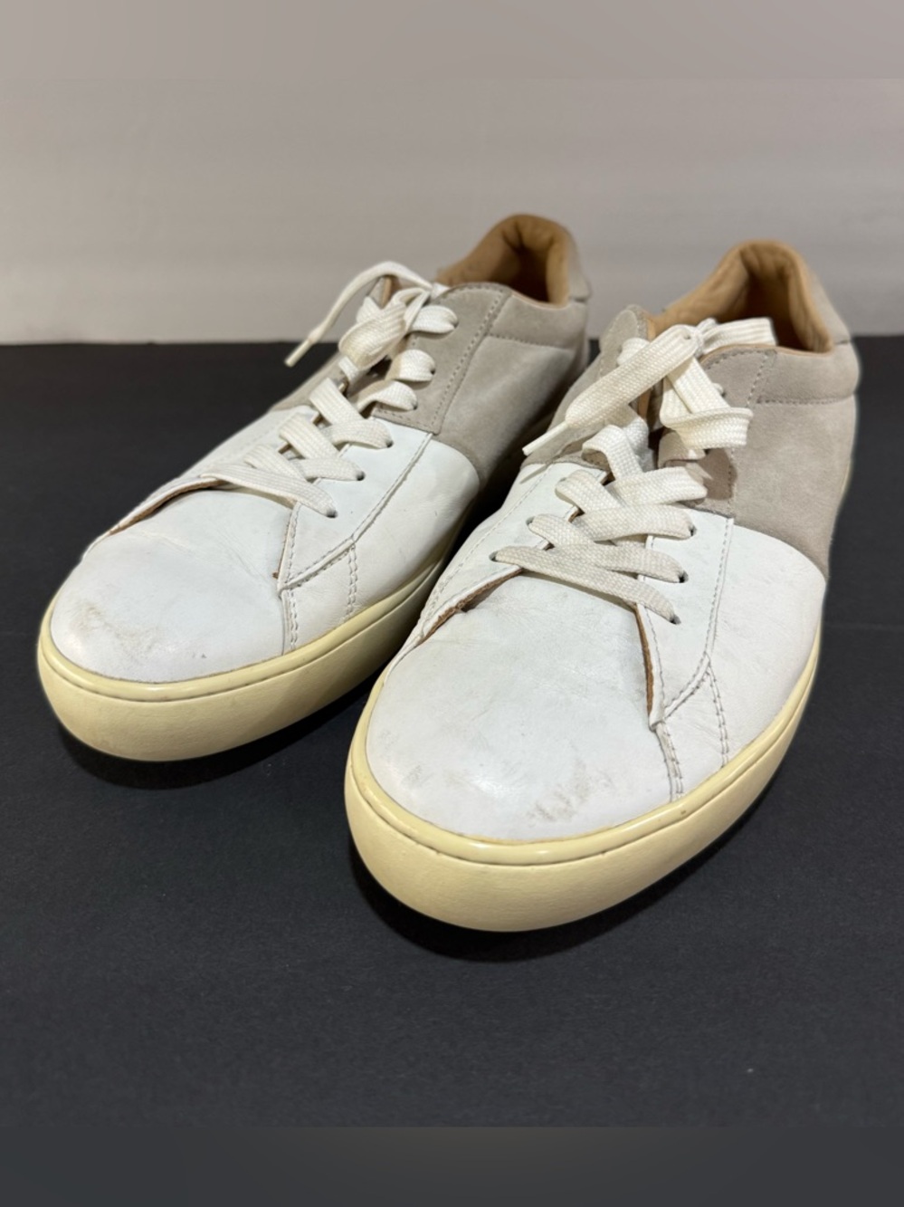 Tod’s Men's Low-Top Casual Sneakers in White and Tan, sz 7